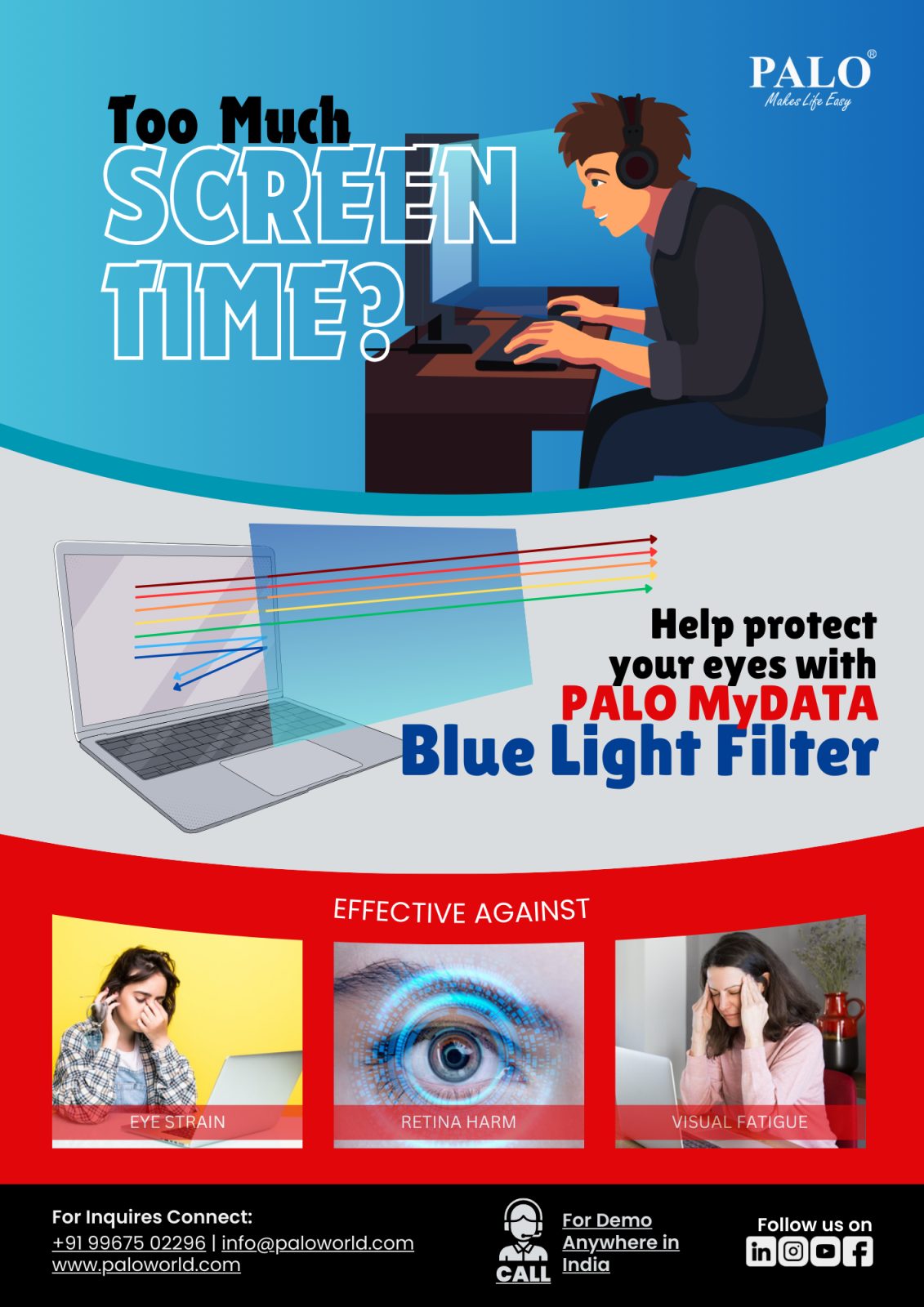 Protect Your Eyes: PALO MyDATA Blue Light Filter for Laptops & Monitors