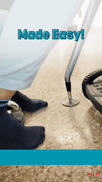 Footrest promoting good posture and circulation under a desk.