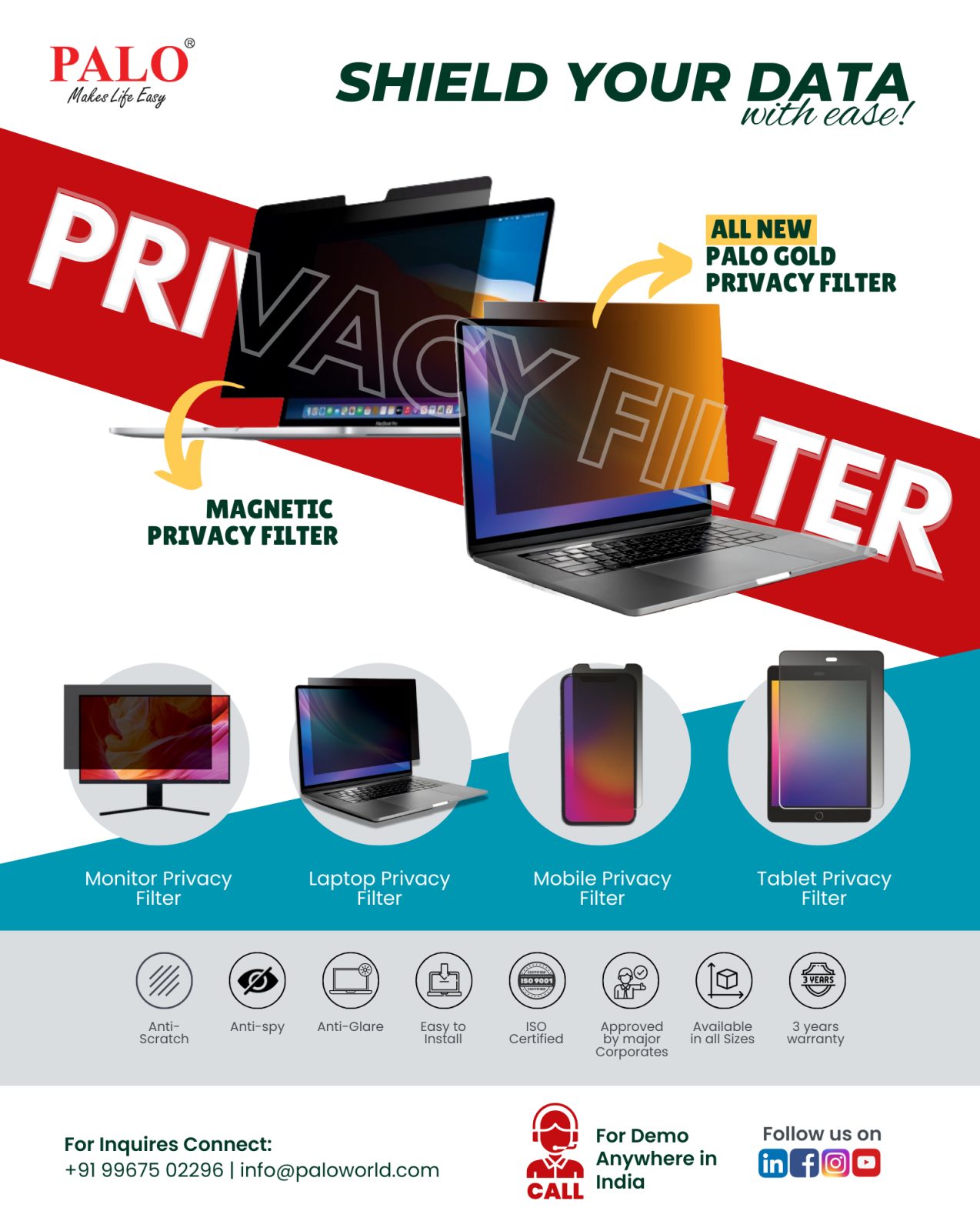 Your Screen, Your Business: How PALO Privacy Filters Safeguard Confidential Information