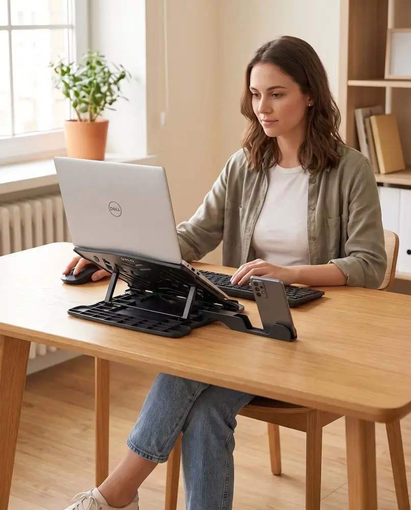 PALO Adjustable, Foldable & Revolving Laptop Stand