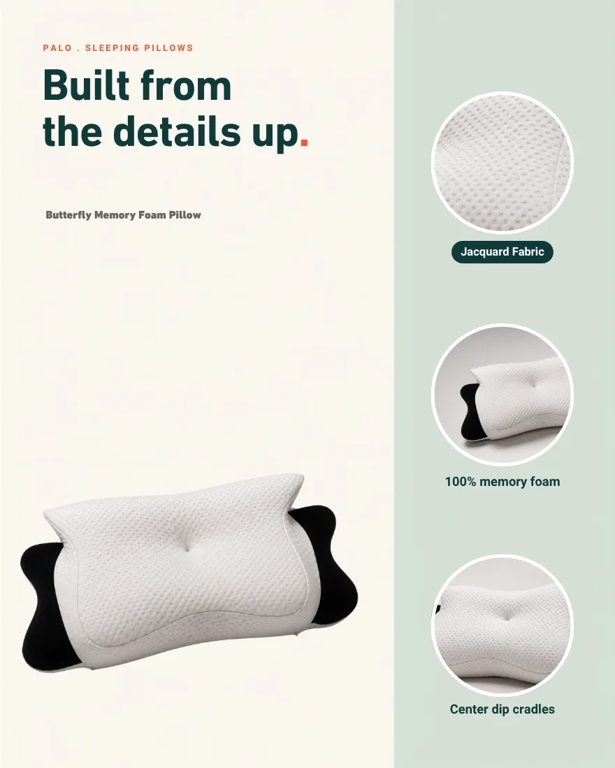 PALO Butterfly Memory Foam Pillow