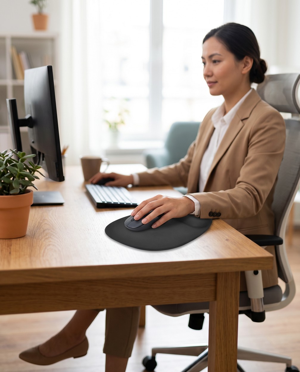 PALO Premium Memory Foam Mousepad with Wrist Rest