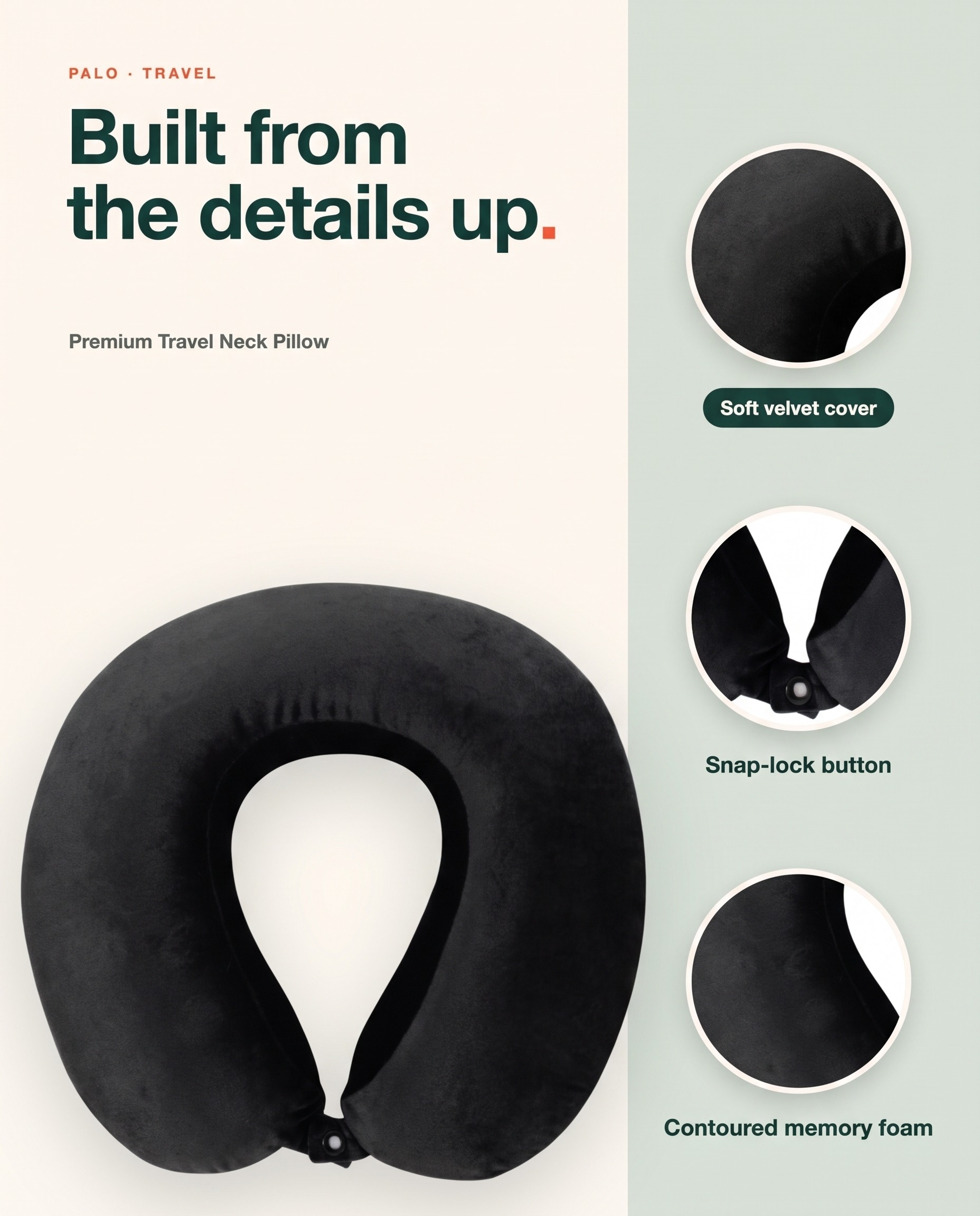 PALO Premium Travel Neck Pillow